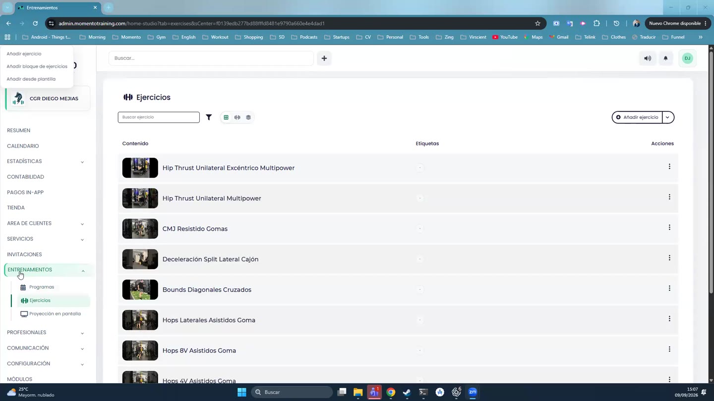 Training program editor